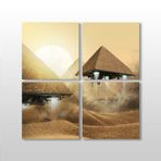 Technopa Piramitler 70x70 cm Kanvas Tablo