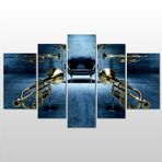 Technopa Saksafonlar 140x80 cm Kanvas Tablo