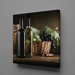 Technopa Şaraplar ve Üzüm 100x100 cm Kanvas Tablo