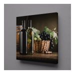 Technopa Şaraplar ve Üzüm 60x60 cm Kanvas Tablo