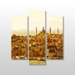 Technopa Sepya Istanbul Manzarası 120x130 cm Kanvas Tablo