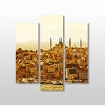 Technopa Sepya Istanbul Manzarası 156x170 cm Kanvas Tablo