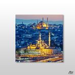 Technopa Sepya Süleymaniye Camii 200x200 cm Kanvas Tablo