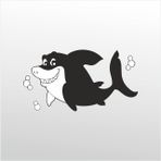 Technopa Tatlı Köpek Balığı 20 cm Folyo Duvar Stickerı