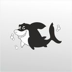 Technopa Tatlı Köpek Balığı 50 cm Folyo Duvar Stickerı