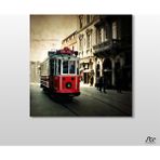 Technopa Tramvay Istanbul 40x40 cm Kanvas Tablo