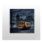 Technopa Tramvay Istanbul Gece 70x70 cm Kanvas Tablo