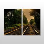 Technopa Tren Rayları 90x80 cm Kanvas Tablo