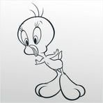 Technopa Tweety 100 cm Folyo Duvar Stickerı