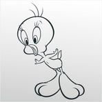 Technopa Tweety 90 cm Folyo Duvar Stickerı