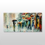 Technopa Yağmur Yağlı Tablo 220x110 cm Kanvas Tablo