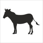 Technopa Zebra 30 cm Folyo Duvar Stickerı