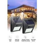 TechnoSmart 1Adet 30 Ledli Solar Bahçe Aydınlatma Lamba Dış Mekan Güneş Enerjili