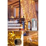 TechnoSmart 200 Ledli Usbli Kumandalı 8 Modlu Şerit Led Işık Parti Süsleme Organizasyon Sarı