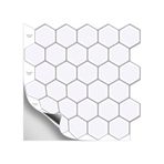 TechnoSmart 3D Kendinden Yapışkanlı 30×30cm Kaplama Balpeteği Beyaz Duvar Sticker Mutfak Banyo