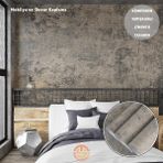TechnoSmart 60cm×100cm Kendinden Yapışkanlı Çimento Görünümlü Duvar Kağıdı Dolap Masa Tezgah Kaplama Gri