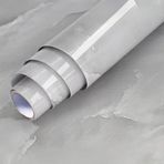 TechnoSmart 60cm×100cm Kendinden Yapışkanlı Mermer Desen Folyo Mutfak Dolap Masa Kaplama DuvarKağıdı Gri