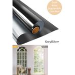 TechnoSmart 75x100 cm Grey Silver Aynalı Cam Filmi Statik UV Güneş Koruyucu Cam Kaplama