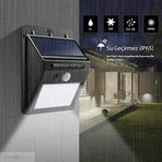 TechnoSmart Hareket Sensörlü Güneş Enerjili Şarj Olabilen 20 Ledli Bahçe Aydınlatma Lambası DışMekan