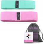 Technosmart Loop Band Direnç Bandı Spor Egzersiz Aerobik Pilates Squat Lastiği Fitness Yoga - Yeşil - Pembe