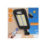 TechnoSmart Solar Güneş Enerjili Kumandalı 8 Gözlü Led Sokak Lambası Hareket Sensörlü Aydınlatma Projektör