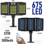 Technosmart Trendpoint 675LEDLI Solar Bahçe Aydınlatması Projektör Sokak Lambası Hareket Sensörlü Güneş Enerjili - Beyaz