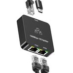 TechnoStation 1000Mbps Gigabit Ethernet Çoklayıcı 1 Giriş 2 Çıkış Ağ Dağıtıcı Yüksek Hızlı İnternet Dağıtıcı
