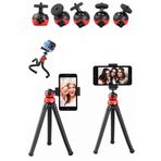 TechnoStation 30 cm Esnek Masaüstü Tripodu Ahtapot Fotoğraf Makinesi Tutucu Telefon Tutucu Tripot