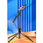 TechnoStation 360 Derece Dönebilen Profesyonel Fotoğraf Video Çekme Tripodu Selfie Çubuğu 2.2Mt Uzayan Kumandalı