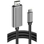 TechnoStation Telefon Bilgisayar Ekranını Monitör Tv Ekranına Yansıtan Dönüştürücü Kablo Type-C HDMI Dönüştürücü