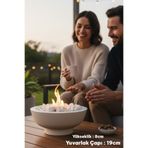 Technow Home Taş Döküm Masaüstü Şömine Dumansız 200Ml Yakıt Ateş Çukuru