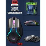 Technow Rush Topaz RM84 10.000 Dpı Rgb 6d Makro Pro Gaming Oyuncu Mouse - Siyah