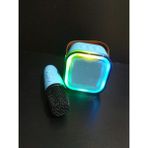 Technozi 4 Farklı Ses Tonu Wireless Karaoke Bluetooth Mikrofonlu Parti Işıklı Hoparlör Ses Bombası + Karaoke Set - Mavi - Açık Mavi