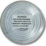technozi Çanak Anten Kablosu 50 Metre Uydu Kablosu
