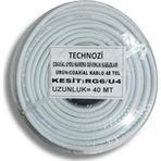 technozi Çanak Anten Uydu Kablosu Rg6 40 Metre Uydu Kablosu