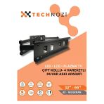 Technozi Çift Kollu Hareketli Lcd Led Tv Askı Aparatı 32''-40''-42-43''-49''-50''- 55'' Inç Metal