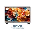 Technozi Onvo Uyumlu 40" İnç 140 Ekran Tv Koruyucu Kırılmaz Paneli