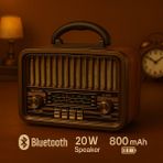 Technozi Retro Tarz Bluetooth Hoparlör – Rose SP-429