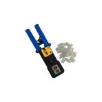 Technozi Rj45 Rj11 Rj12 Cat5 Cat6 Yeni Nesil Konnektör Kolay Sıkma Pensesi + 10 Delikli Jack