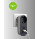 Techora Sale 2500W Güç Destekli Akım Korumalı Priz – 3 USB Çıkışlı - Çok Renkli