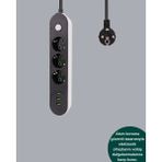 Techora Sale 3 USB Çıkışlı Hızlı Şarjlı Anahtarlı Üçlü Priz - Çok Renkli
