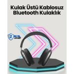 Techora Sale Bluetooth V5.0 Kablosuz Kulak Üstü Kulaklık | Katlanabilir, Mikro USB Girişli - Çok Renkli