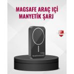 Techora Sale Magsafe Araç Telefon Tutucu 15W Hızlı Şarj Type-C Girişli - Çok Renkli