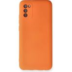 Techora Sale Mey Ithalat® Samsung Galaxy A02S Kılıf Nano Içi Kadife Silikon - Turuncu