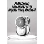 Techora Sale Mini Sıfır Sakal Yanak Tıraş Makinesi USB Şarjlı Sıfır Sakal Taşınabilir Korumalı