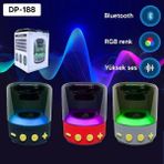 Techora Sale Renkli LED Işıklı Kablosuz Bluetooth Hoparlör | Taşınabilir Mini Ses Bombası