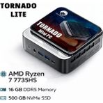 Techstorm Tornado Lite Amd Ryzen 7 7735HS Işlemci 16 GB Ddr5 Ram 500 Nvme DepolamaWin 11 Pro Mini Masaüstü Bilgisayar