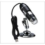 Techtic Dijital Mikroskop 1600X 2mp USB 8 LED Çok Amaçlı Tekstil Baskı Cilt Saç Biyolojik Analiz - Siyah