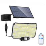 Techtic Güneş Enerjili Solar Lamba 234Led Hareket Sensörlü Kumandalı Su Geçirmez Duvar Lambası