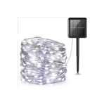 TechTic Noel Yılbaşı Ağacı Işığı Solar 100 Led Güneş Enerjili Ip65 Bahçe Ev Parti Süsü Aksesuarı
